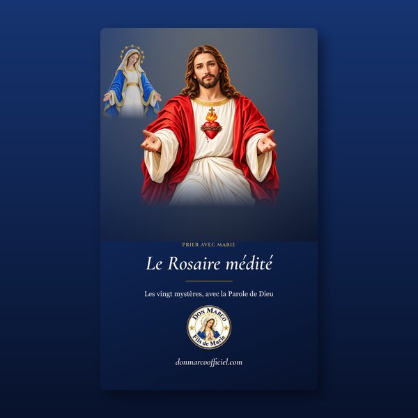 Le livret « Le Rosaire médité » : le Christ, Marie et l'emblème de Don Marco